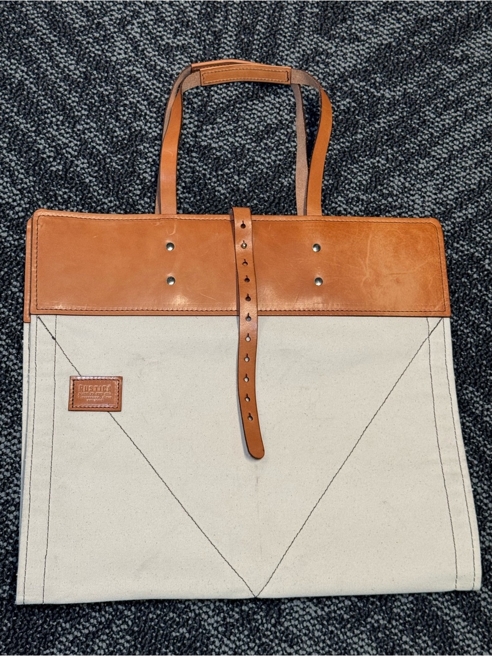 Rustica Canvas & Leather Log Carrier - Made in USA